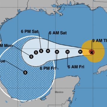 NHC: Rafael is West of Florida Keys and Weakened as it Heads to Southern Gulf