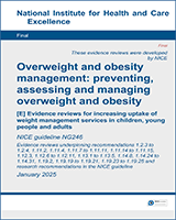 Evidence reviews for increasing uptake of weight management services in children, young people and adults